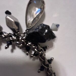 Swarovski Silver and Dark Bracelet